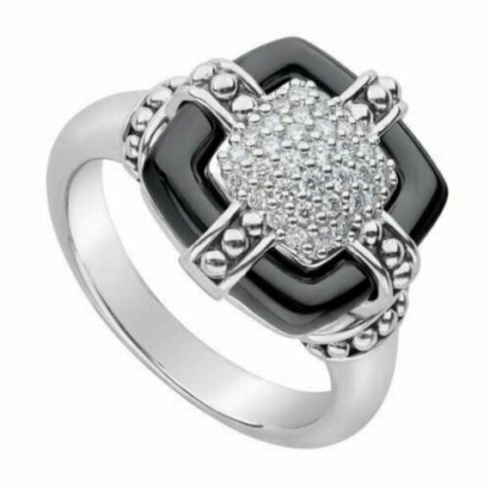 NWT $1500 Lagos Diamond Caviar ring